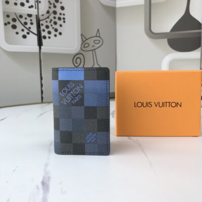 Replica Louis Vuitton Pocket Organizer N40411 White/Blue/Orange